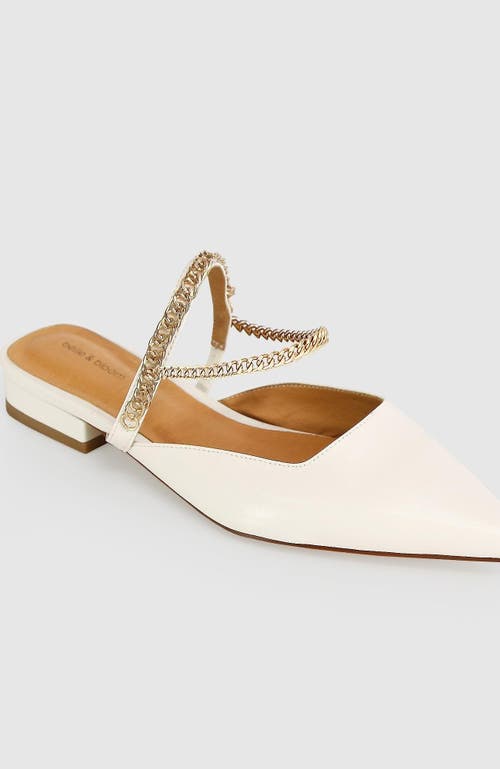 Belle & Bloom On The Go Leather Flat In Cream