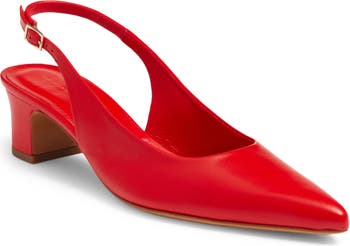 Mansur gavriel low-heel nappa discount leather slingback pumps outfit