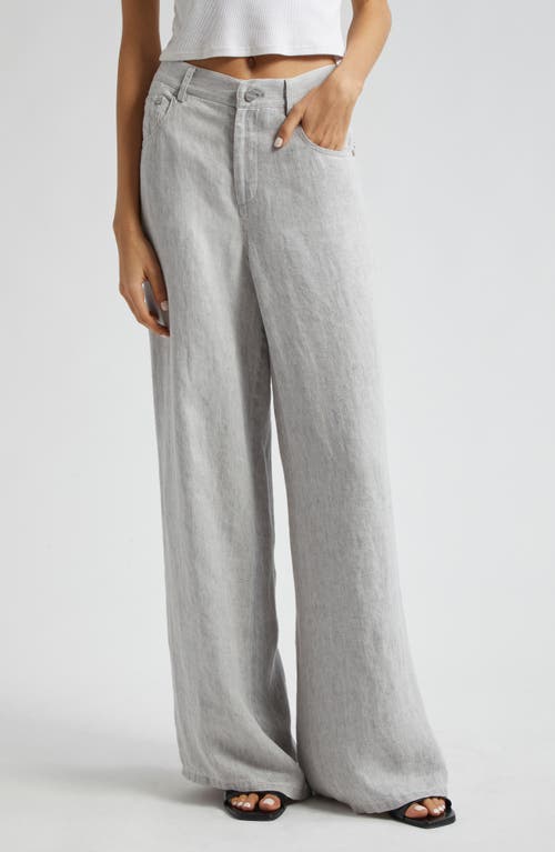 TWP Tiny Dancer Hemp Wide Leg Pants Light Heather Grey at Nordstrom,