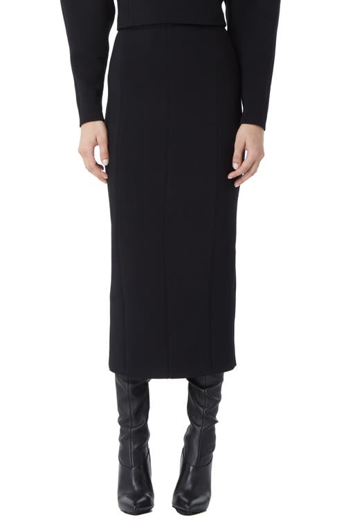 Mosi High Waist Midi Skirt in Black