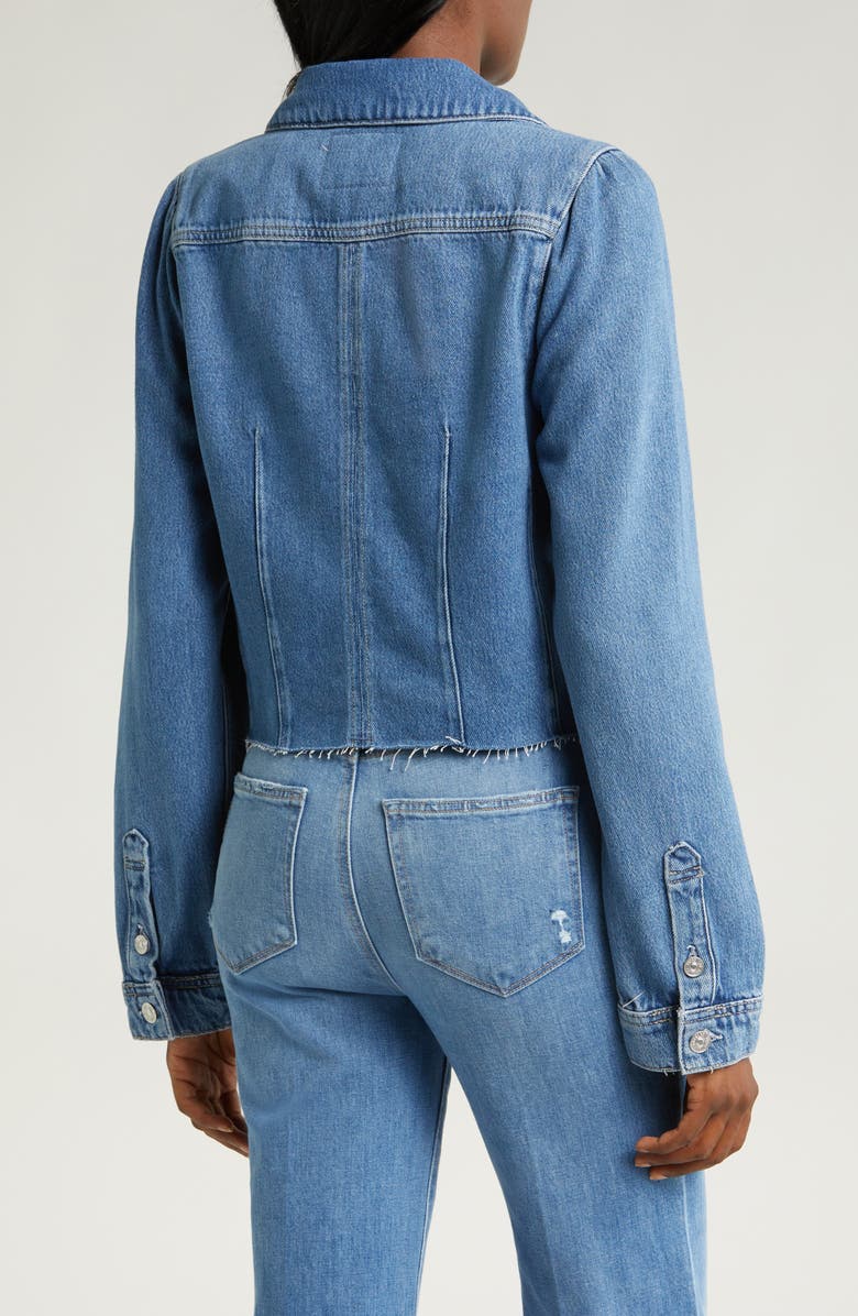 PAIGE Pacey Raw Hem Crop Denim Jacket | Nordstrom