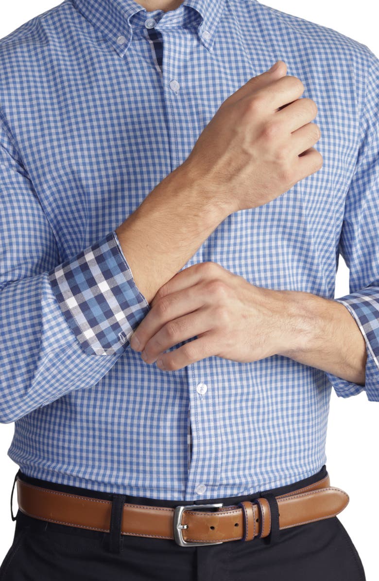 TailorByrd Regular Fit Gingham Stretch ButtonDown Shirt Nordstromrack