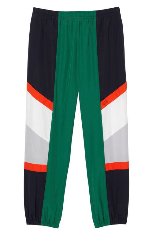 Shop Lacoste Relaxed Fit Colorblock Joggers In Roquette/multico