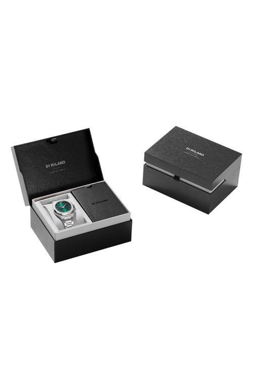 D1 Milano Ens Green D1-atbj12 Automatic Bracelet Stainless-steel Automatic Watch In Green/silver