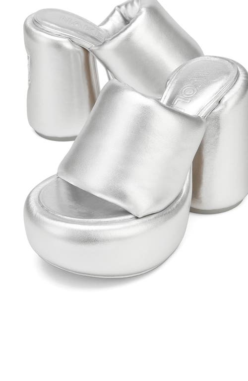 Shop Naked Wolfe Wow Platform Sandal In Silver