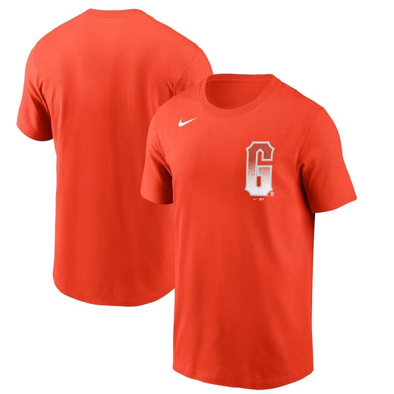 Nike Men's Orange San Francisco Giants 2021 City Connect Wordmark T ...