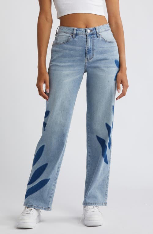PTCL Shadow High Waist Straight Leg Jeans Light Wash at Nordstrom,