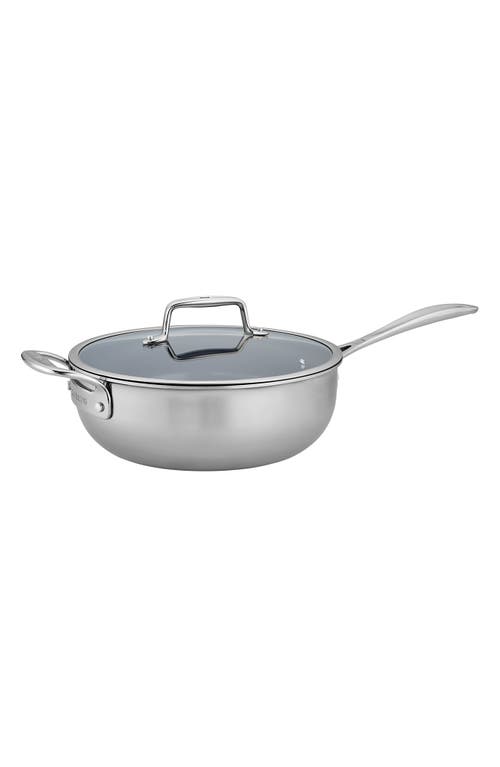 Zwilling Clad Cfx 4.5-quart Nonstick Perfect Pan With Lid In Stainless Steel