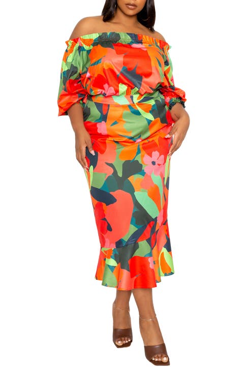 African Fit and Flair Gown,curvy Women Clothing,african Print