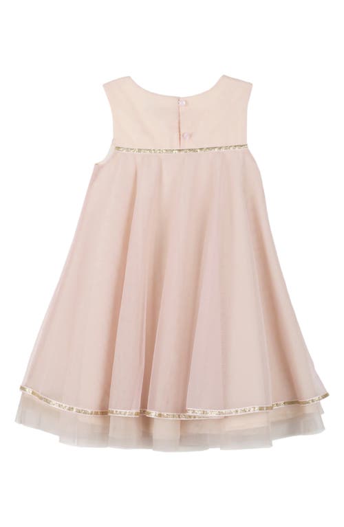 Shop Zunie Kids' 3d Floral Babydoll Dress In Blush