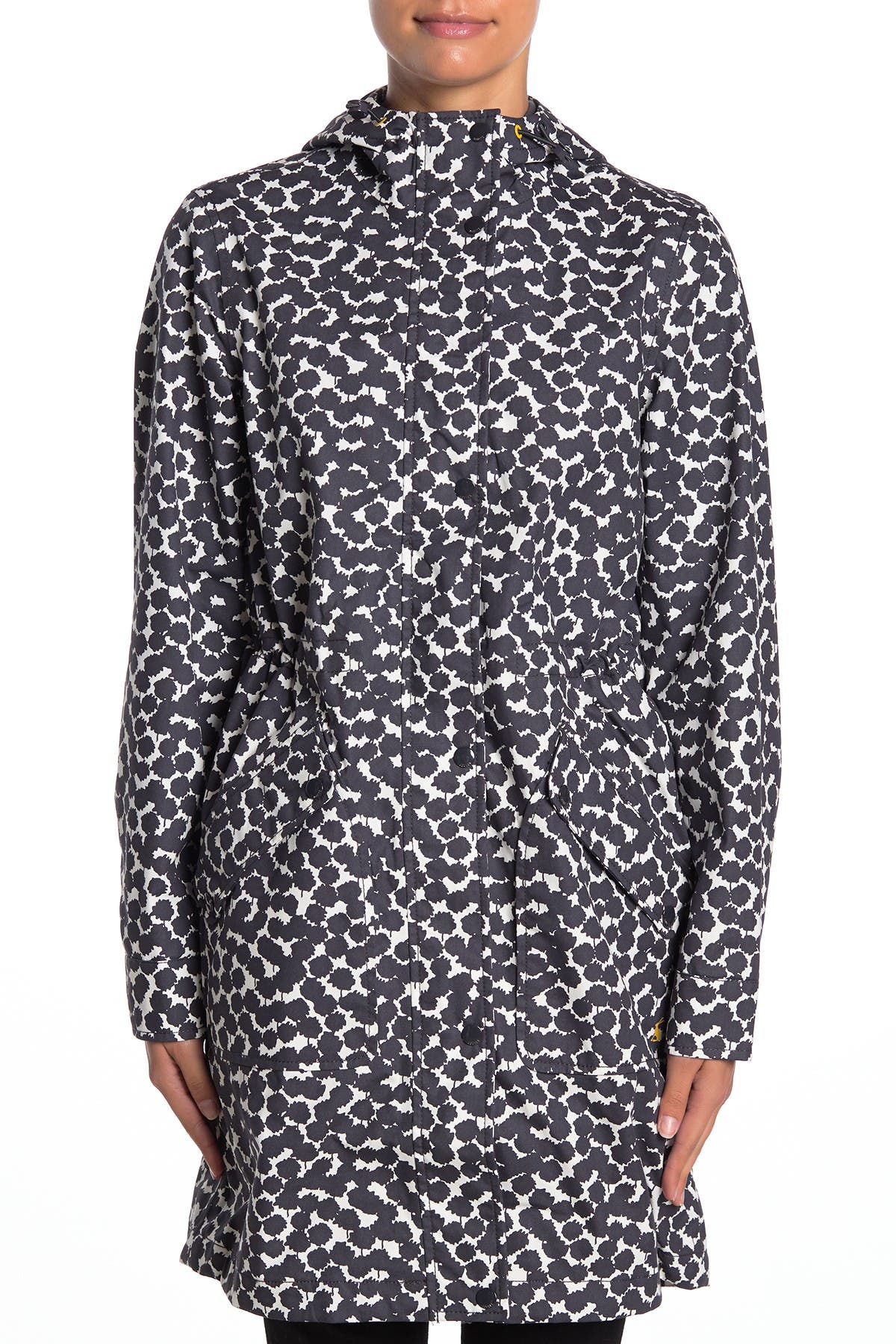 patterned rain jacket