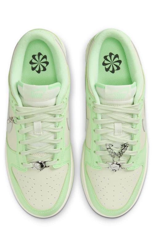 Shop Nike Dunk Low Next Nature Sea Glass Basketball Sneaker In Sea Glass/silver/vapor Green