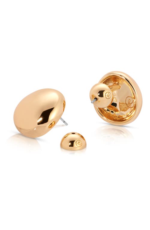 Shop Ettika Polished Pebble Drop Earrings In Gold