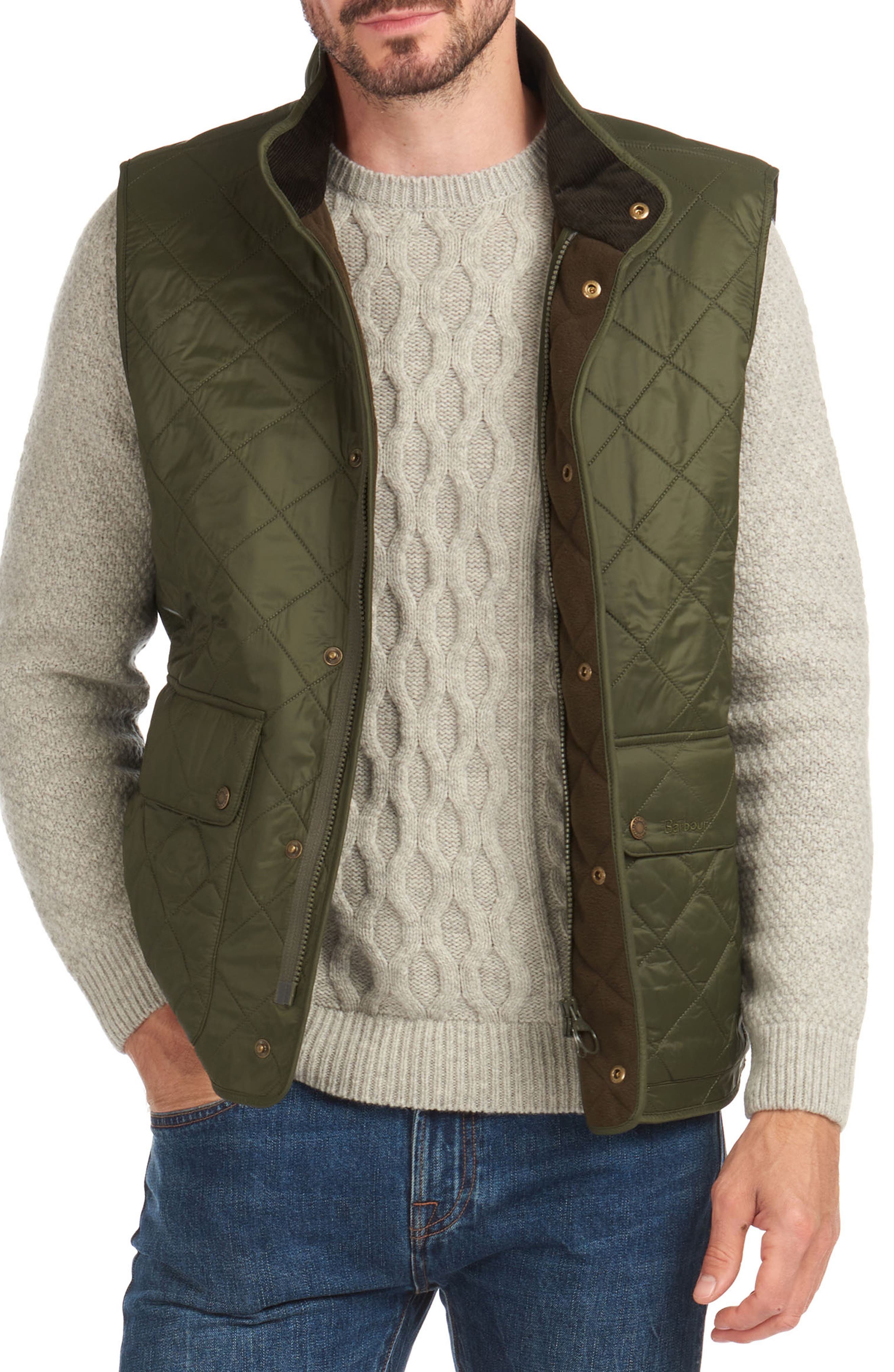 barbour vests men's