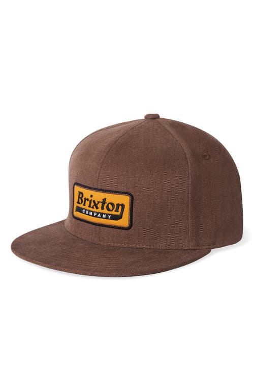 Brixton Steadfast Twill Baseball Cap In Bison