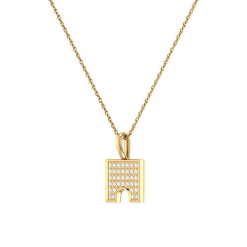 Shop Luvmyjewelry City Arches Square Sterling Silver Diamond Chain Pendant In 14kt Gold Vermeil On Sterling