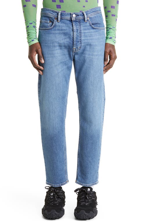 Acne Studios Slim Tapered Leg Stretch Jeans Mid Blue at Nordstrom, X