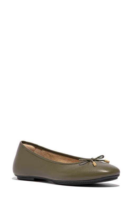 Shop Fitflop Delicato Ballet Flat In Deep Olive