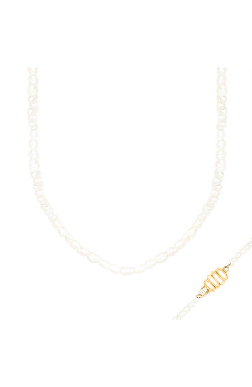 Splendid Pearls Freshwater Pearl Necklace & Bracelet Set In White