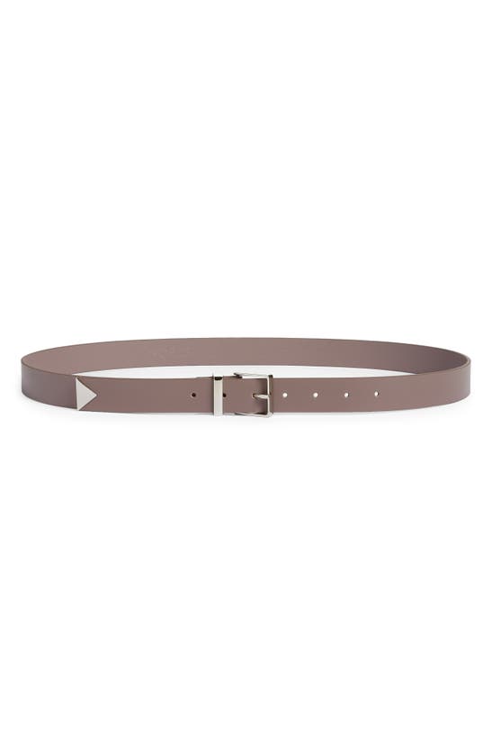 Shop Nordstrom Palmer Leather Belt In Grey Plum