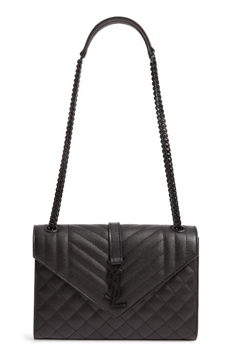 Saint Laurent Medium Monogram College Bag - Gold Shoulder Bags, Handbags -  SNT293257
