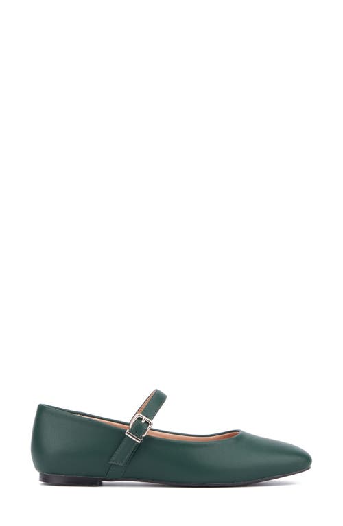 Shop New York And Company Page Mary Jane Ballet Flat In Forest Green