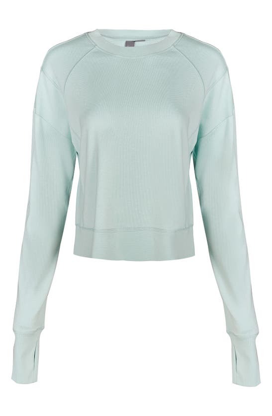 Sweaty Betty After Class Cropped Sweatshirt In Vista Blue
