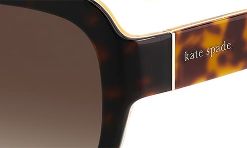 Shop Kate Spade New York Laynes 55mm Gradient Sunglasses In Havana Yellow/brown