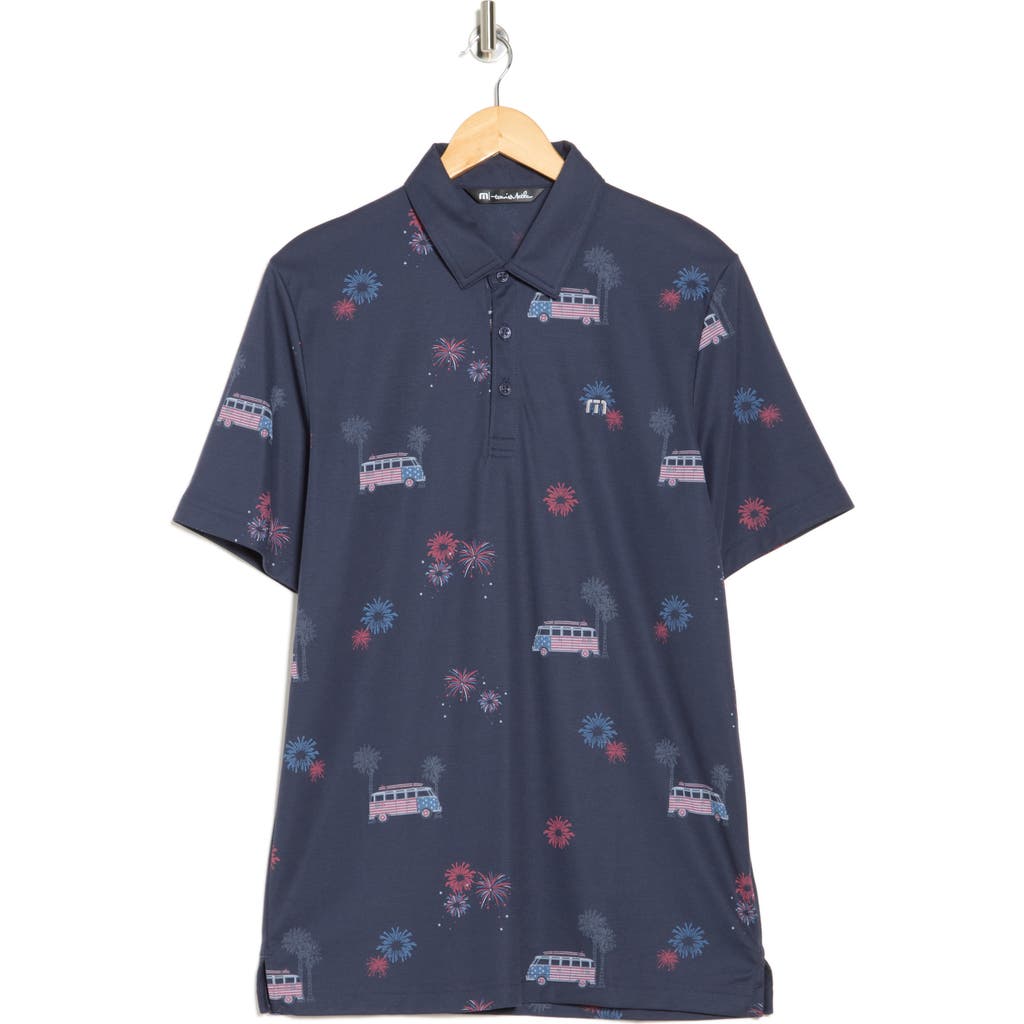 Travismathew Firework Display Polo In Blue Nights