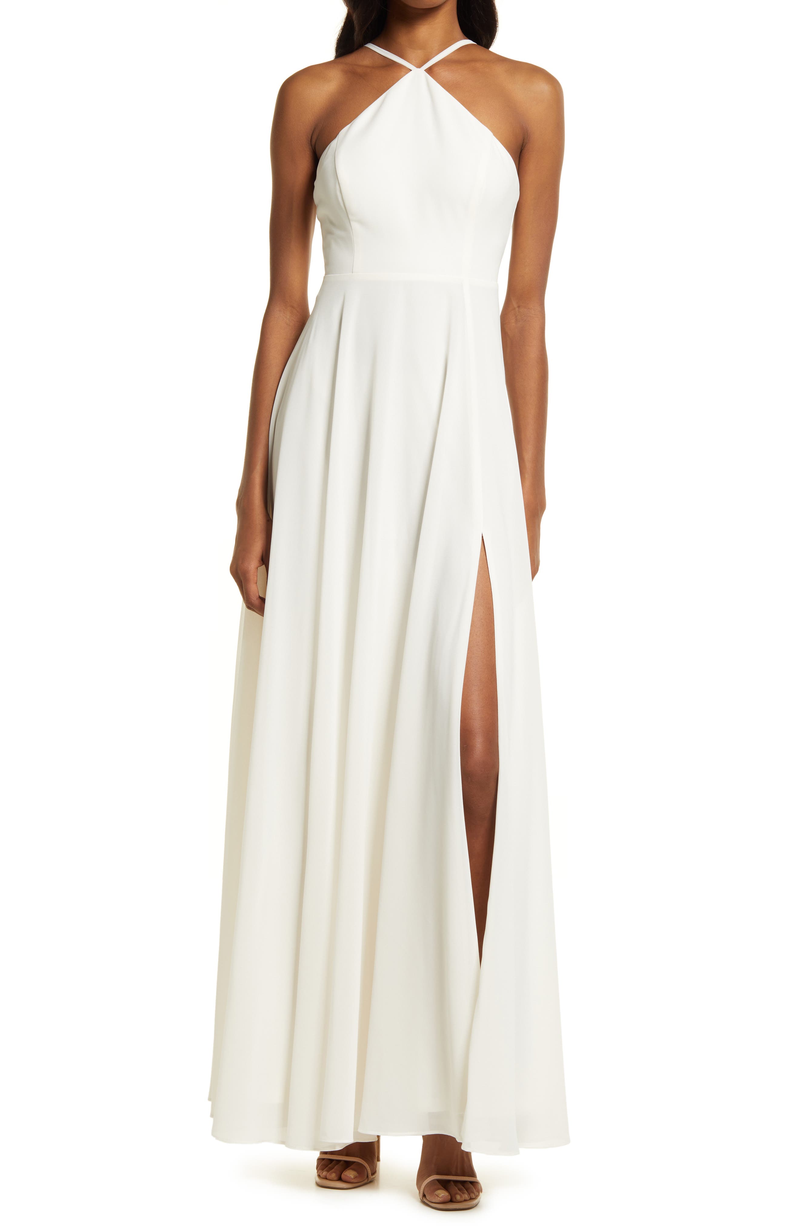 mid length halter dress