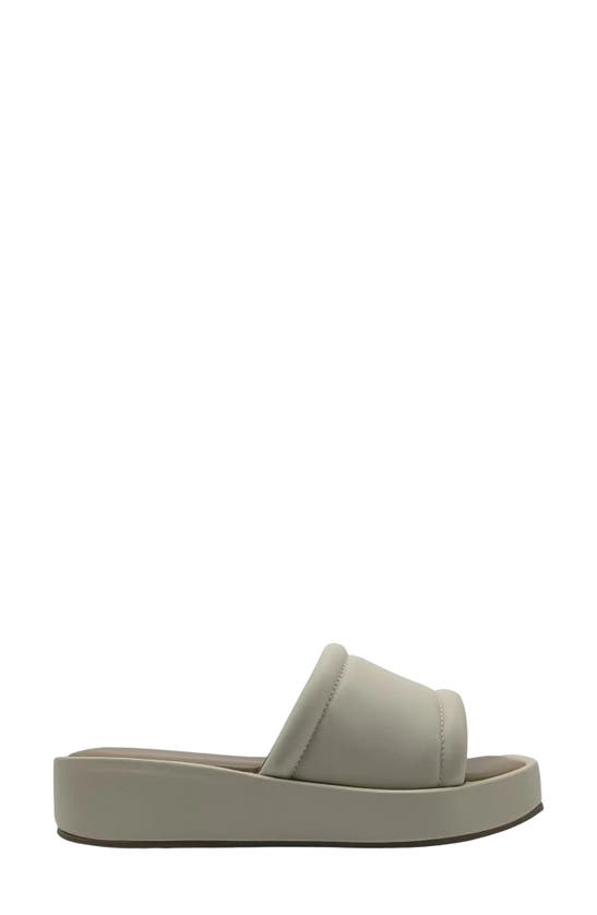 Shop Kenneth Cole Andreanna Platform Slide Sandal In Bianca Smooth Pu