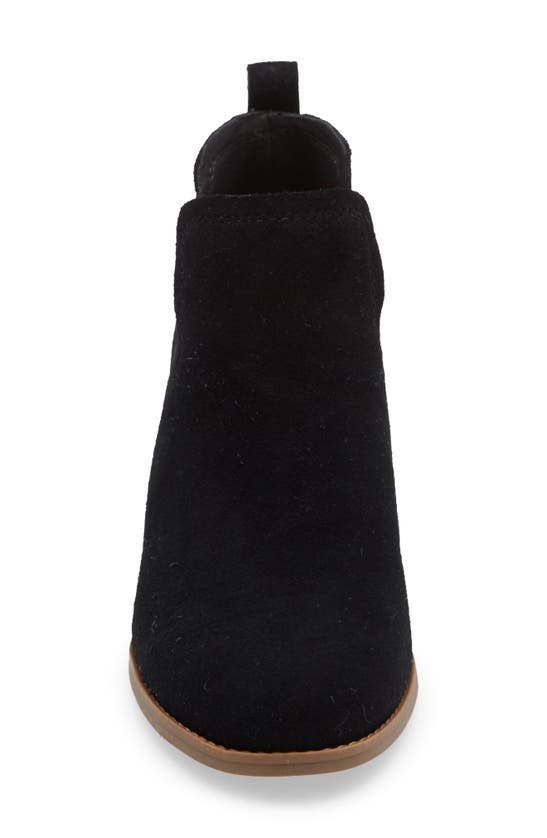 Toms Gwen 10021339 Boot Women Us 8.5 Black Suede Wedge Heel Ankle Bootie Zpo2356 In Black