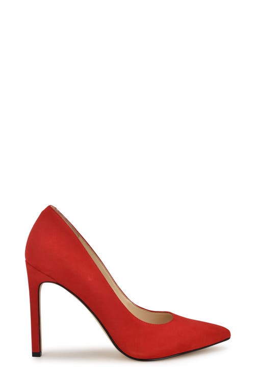 Shop Nine West Tatiana Pointed Toe Pump In Dark Red