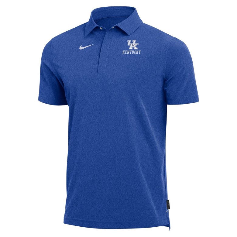 NIKE NIKE HEATHERED ROYAL KENTUCKY WILDCATS 2022 COACH PERFORMANCE POLO
