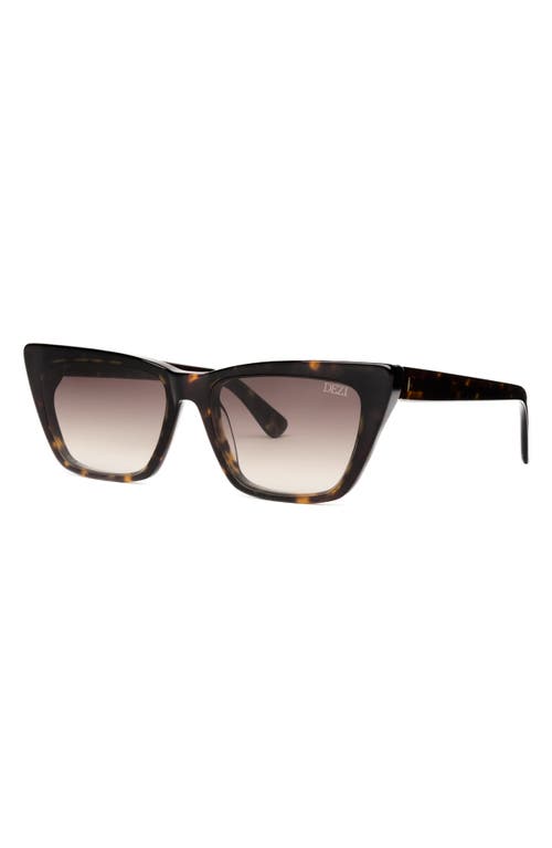 Shop Dezi Gato 55mm Cat Eye Sunglasses In Tort/brown Gradient