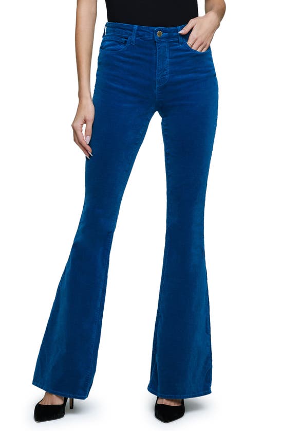 Shop L Agence Marty High Rise Flare Leg Jeans In Teal