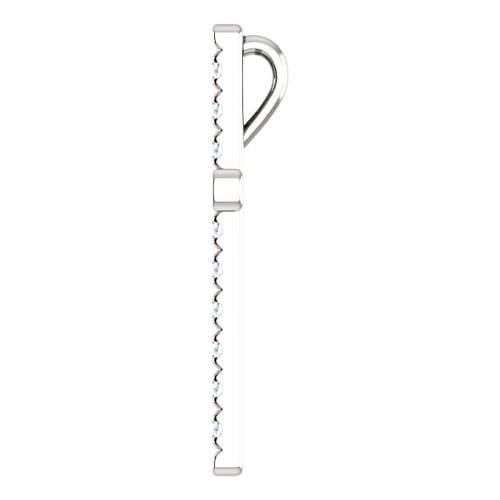 Bliss Diamond 1/2 Ct Ex3 Lab Grown Diamond Cross Pendant Necklace 1" Tall 14k Gold In 14k White Gold