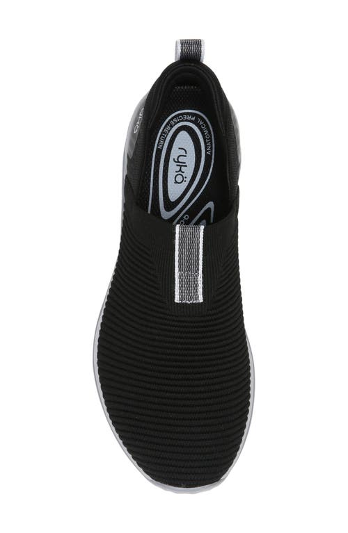Ryka Echo Womens Slip On Activewear Athletic And Training Shoes In Black/black