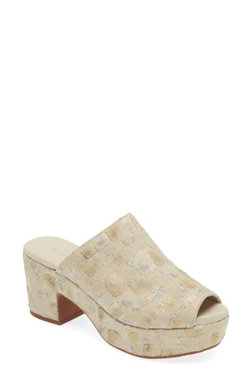 Shop Chocolat Blu Gordie Platform Slide Sandal In Cream Wash