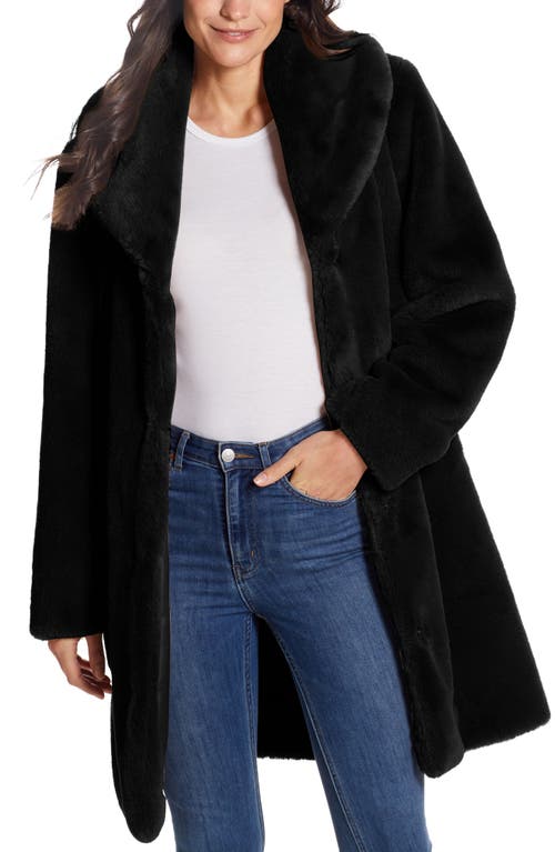 Shop Gallery Faux Fur Coat In Black