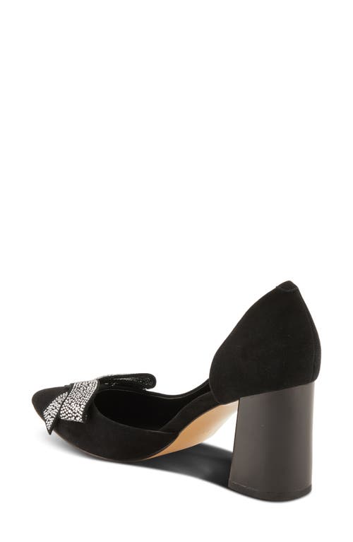 Azura By Spring Step Keala Half D'orsay Pointed Toe Pump In Black Suede