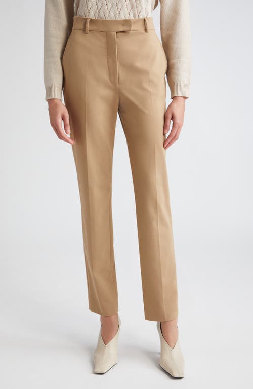 Max Mara Studio Ananas Stretch Jersey Ankle Trousers Camel at Nordstrom,