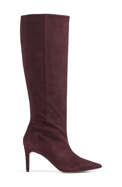 Shop Lk Bennett Astrid Knee High Boot In Bordeaux