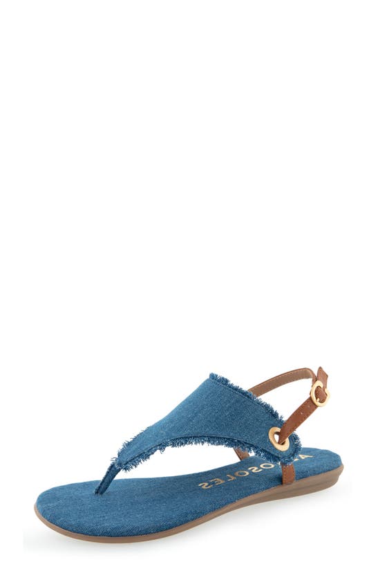Aerosoles Conclusion Slingback Sandal In Medium Blue Denim