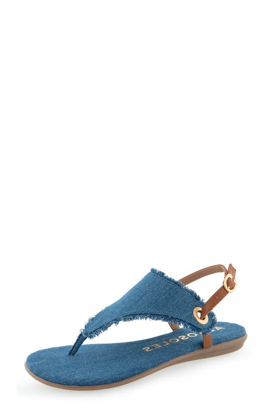 Shop Aerosoles Conclusion Slingback Sandal In Medium Blue Denim