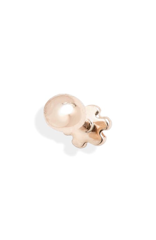 Maria Tash Ball Threaded Stud Earring in Rose Gold at Nordstrom, Size 3 Mm