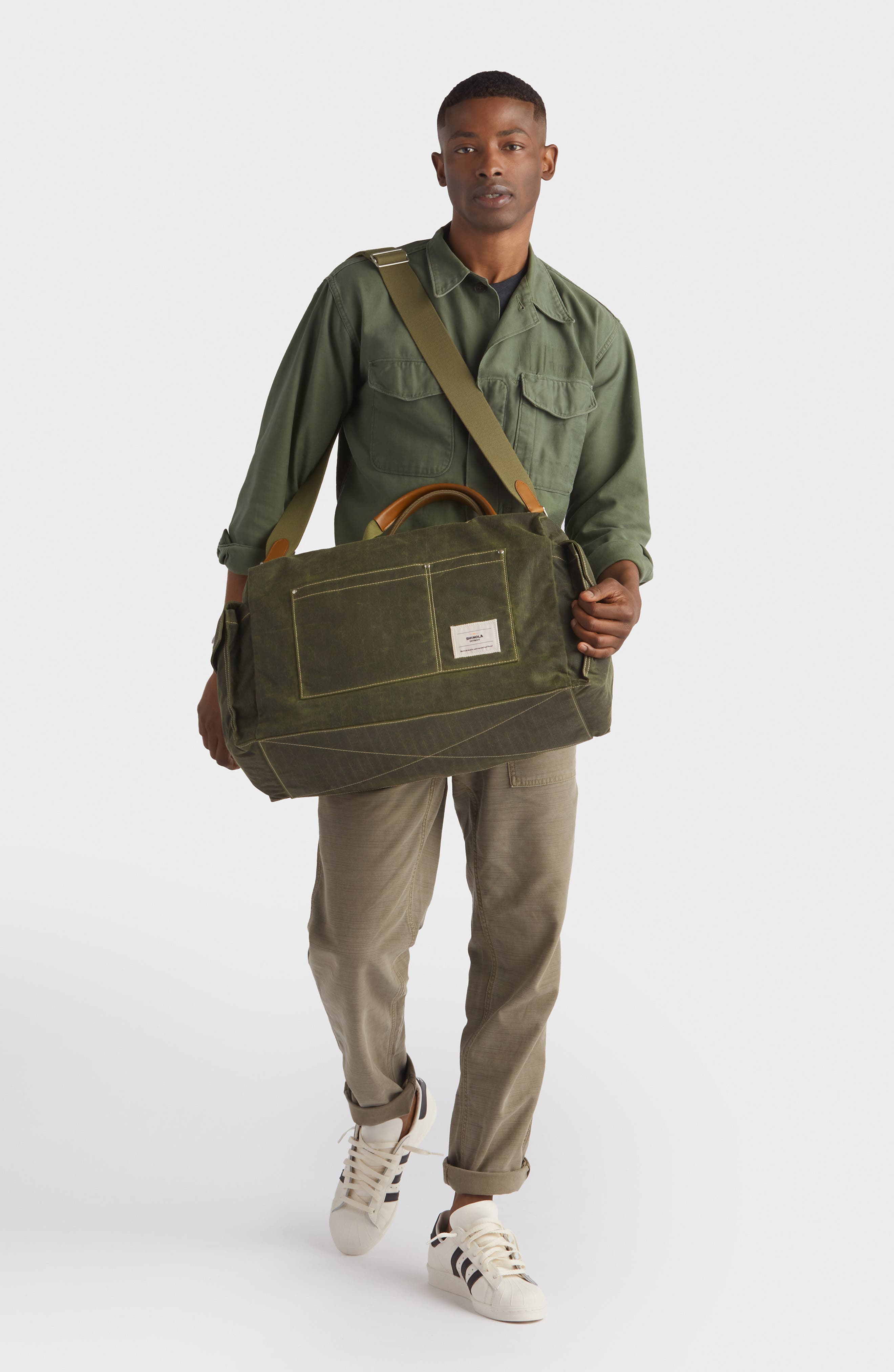 Shinola Small Runabout Waxed Canvas Duffle Bag Nordstromrack