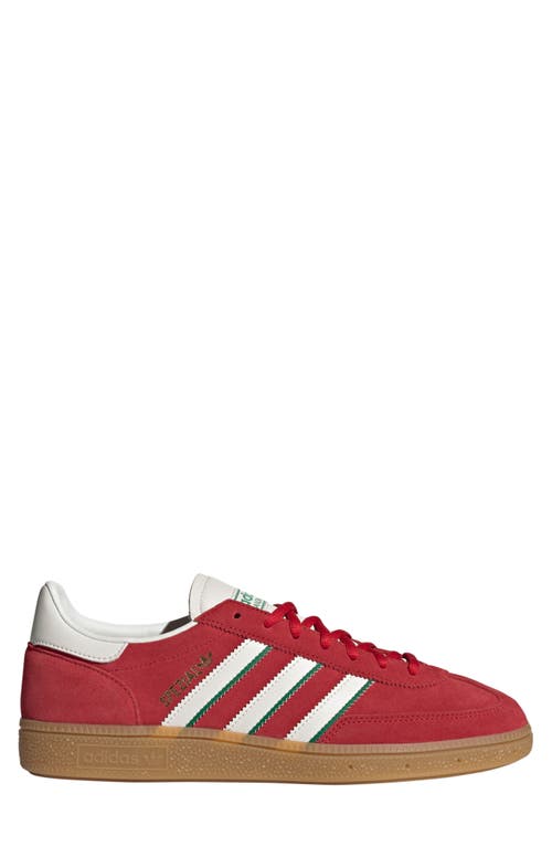 Shop Adidas Originals Adidas Gender Inclusive Handball Spezial Sneaker In Scarlet/cloud/green