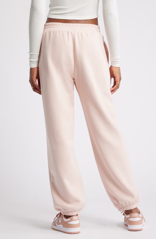 Shop Bp. Oversize Fleece Joggers In Pink Sepia