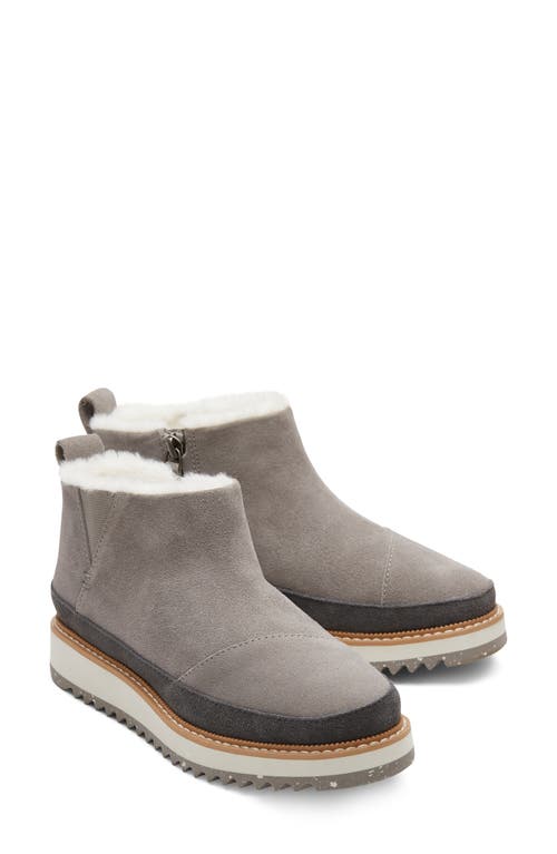 TOMS Marlo Faux Fur Lined Bootie in Grey at Nordstrom, Size 5